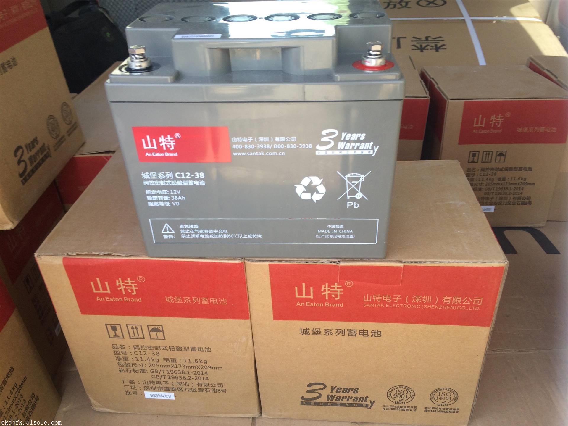 C12-38(12V 38AH)深圳山特蓄电池